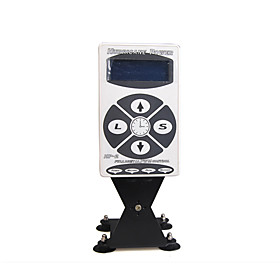White Hurricane LCD Digital Tattoo Power Supply Wall and Desk Mounts