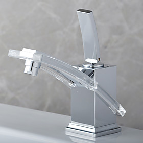 Post Modern Bathroom Sink Faucet (Chrome Finish) Post Modern Bathroom Sink Faucet (Chrome Finish)