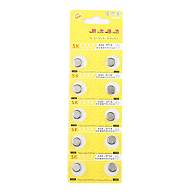 AG6 371A 1.55V High Capacity Alkaline Button Cell Batteries (10-pack)