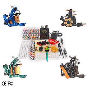 4 kit pistola tatuaggio con Power LCD e 54 inchiostro 4 kit pistola tatuaggio con Power LCD e 54 inchiostro