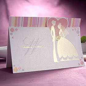 Sweet Bride and Groom Design Wedding Invitation(set of 50)