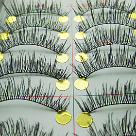 Natural Looking False Eyelashes (10 Pair)