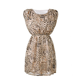 Leopard and Stamp Print Dress