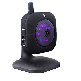 Indoor Mini Wireless IP Camera Black    Motion Detection Alert With Snapshots Via Email