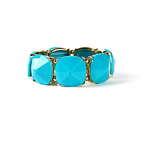 Occasions: Casual, Party Style: Vintage, Bohemian Fabric: Acrylic Color: Blue, Pink, White, Black Price: Below US 20 Size: F JEWELRY SILHOUETTE: Statement TS Color Stone Bracelet
