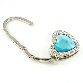 Bag-shaped Heart Stone Purse Hanger-Blue (set of 4)
