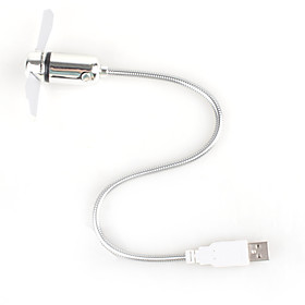 USB Flexible Arm Mini Fan with Blue LED