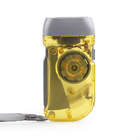 3 LED Hand Pressing Flashlight, Yellow