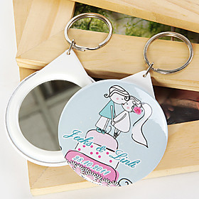 Personalized Mirror Key Ring - Kissing (set of 12)