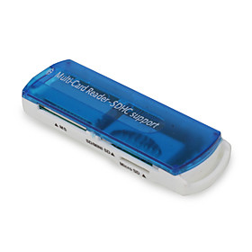 Multi Function Card Reader For SD/ M2/ Mini SD/ TF(Blue)