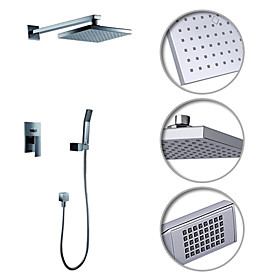 Contemporary Shower Faucet with 8 inch Shower head   Hand Shower