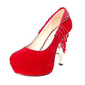 Suede Upper High Heel Closed-toes With Chain Fashion Shoes