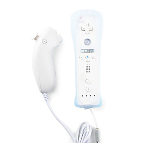Remote MotionPlus and Nunchuk Controller with Case for Wii/Wii U (White)