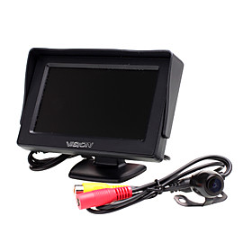 Car Rear View Camera   High-Definition Wide Angle Waterproof CMD Camera   4.3 Inch Monitor
