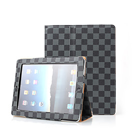 Grey 2 in 1 Protective Leather Case With Lattice For iPad
