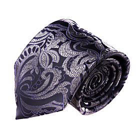 Dark Purple Paisley Microfibre Tie