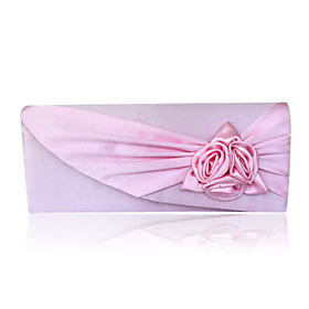 Gorgeous Satin/ Silk Shell With Applique Evening Handbags/ Clutches More Colors Available