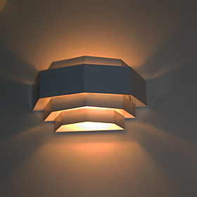 White Metal Wall Sconce Geometrical Designed Style