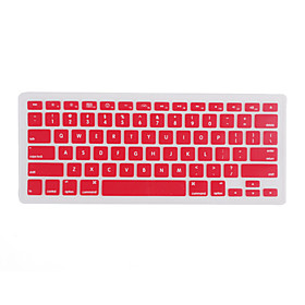 Silicon Waterproof Dustproof QWERTY Keyboard Cover for Mac Book - Red