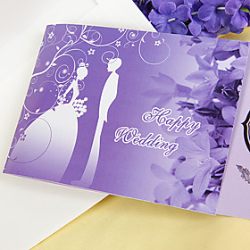 Purple Love" Wedding Invitation(set of 60)