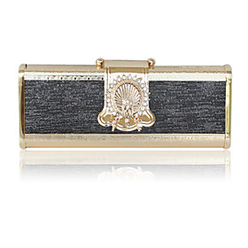 Stainless Steel Shell With Rhinestone Evening Handbags/ Clutches More Colors Available
