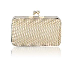 Stainless Steel Shell With Rhinestone Evening Handbags/ Clutches