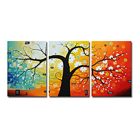 Hand-painted Floral Oil Painting with Stretched Frame