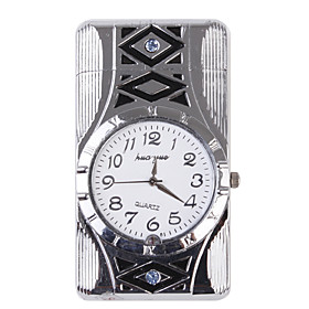 H-26 Watch Shape With Rotating Lights Metal Gas Lighter