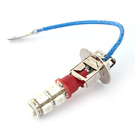9-LED SMD H3 Car Automotive Fog Bulb Red Light Lamp