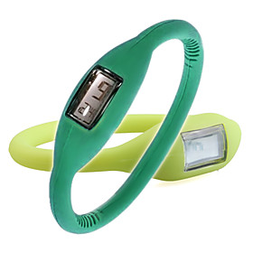 Pair of ION Fashion Unisex Silicone Jelly Sports Automatic Wrist Watches - Green   Lime