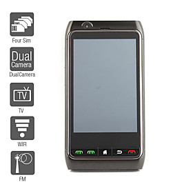 FN8 - Four SIM 3.8 Inch Touch Screen Cell Phone (WIFI, Dual Camera, GPS, TV, FM)