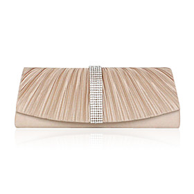 Satin With Rhinestone/ Bowknot Evening Handbags/ Clutches More Colors Available