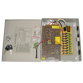 9-canal 12V DC 10 bis regula la fuente de alimentación para el sistema de circuito cerrado de televisión 9-canal 12V DC 10 bis regula la fuente de alimentación para el sistema de circuito cerrado de televisión