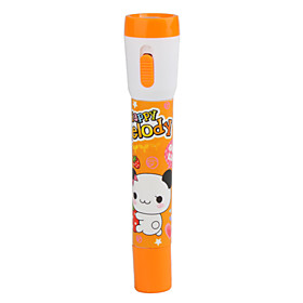 Cute Cartoon 2 in 1 Ball Pen and LED Flashlight(Orange)