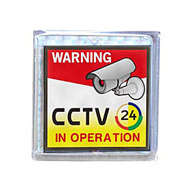 Solar Powered Flashing CCTV Warning Sign