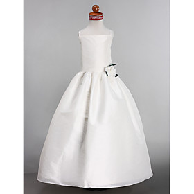 A-line Spaghetti Straps Court Train Taffeta Flower Girl Dress
