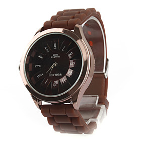 Chrysanthemum Design Quartz Wrist Watch For Men Women(Brown)