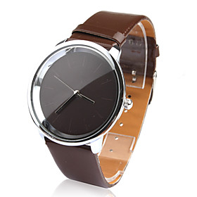 PU Band Quartz Wrist Watch For Women(Coffee)