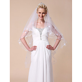 One-Tier-Kathedrale Hochzeit Schleier mit Bleistift Rand