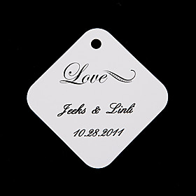 Personalized Favor Tags - LOVE (set of 36)