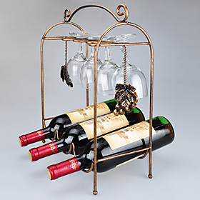Retro Style Wine and Glass Holder