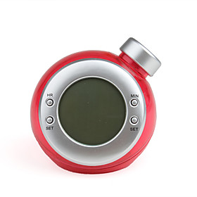 Novelty Water Powered LCD Digital Clock - New Cute Gift (Assorted Colors)