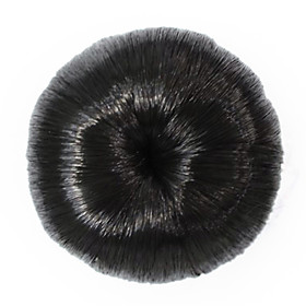 Synthetic Small Black Curly Wrap Hairpiece