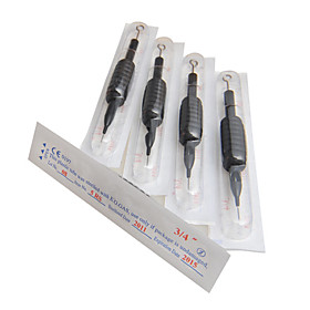50 Pcs Disposable Tattoo Tube and Needle Combo 3 Round Shader