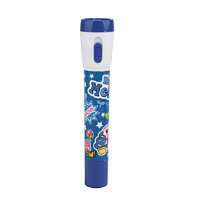 Cute Cartoon 2 in 1 Ball Pen and LED Flashlight(Deep Blue)