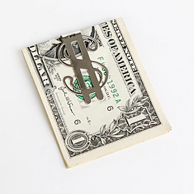 Occasion: Wedding Party, Engagement Party, Bechelor Party, Bachelorette Party, Birthday Party, Others Recipient: Bridesmaid, Groomsmen, Bride, Groom, Parents, Grand Parents, Coworkers Category: Money Clips amp; Holder Season: Spring, Summer, Fall, Winter Style: Glam, Classic, Modern Color: Silver Material: Zinc Alloy Personalization: Non-personalized Approx. Length: 2 quot; (5 cm) Approx. Width: 1 1/5 quot; (3 cm) Net Weight: 0.15 kg Shipping Weight: 0.20 kg Tips: The money clip is also slim enough to fit inside any pocket and is very functional for easy money access. Dollar Sign Money Clip