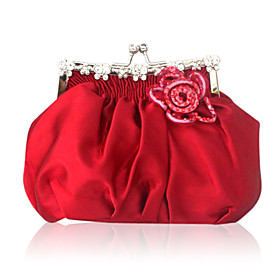 Silk With Rhinestone Evening Handbags More Colors Available