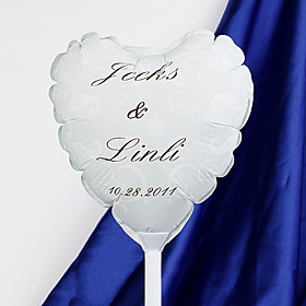 Personalized Heart-shaped Wedding Balloon - Light Tracery