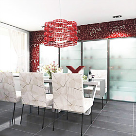 Artistic Red Pendant Light in Cylinder Shade