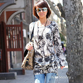 TS Face Print Long Top TS Face Print Long Top